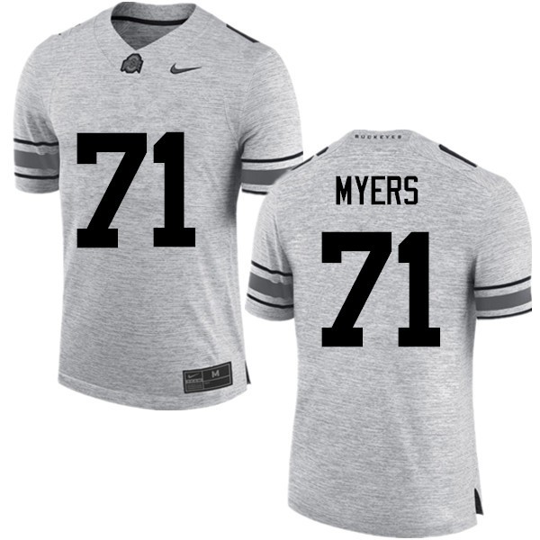 Ohio State Buckeyes #71 Josh Myers Men Football Jersey Gray